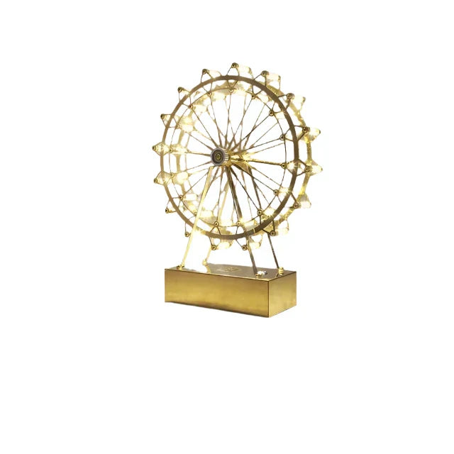 LumiSpin - LED Kälkafyllt Bor avlampa med Musikfunktion, Dimbar Retro Skrivbordslampa