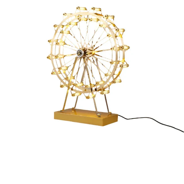 LumiSpin - LED Kälkafyllt Bor avlampa med Musikfunktion, Dimbar Retro Skrivbordslampa