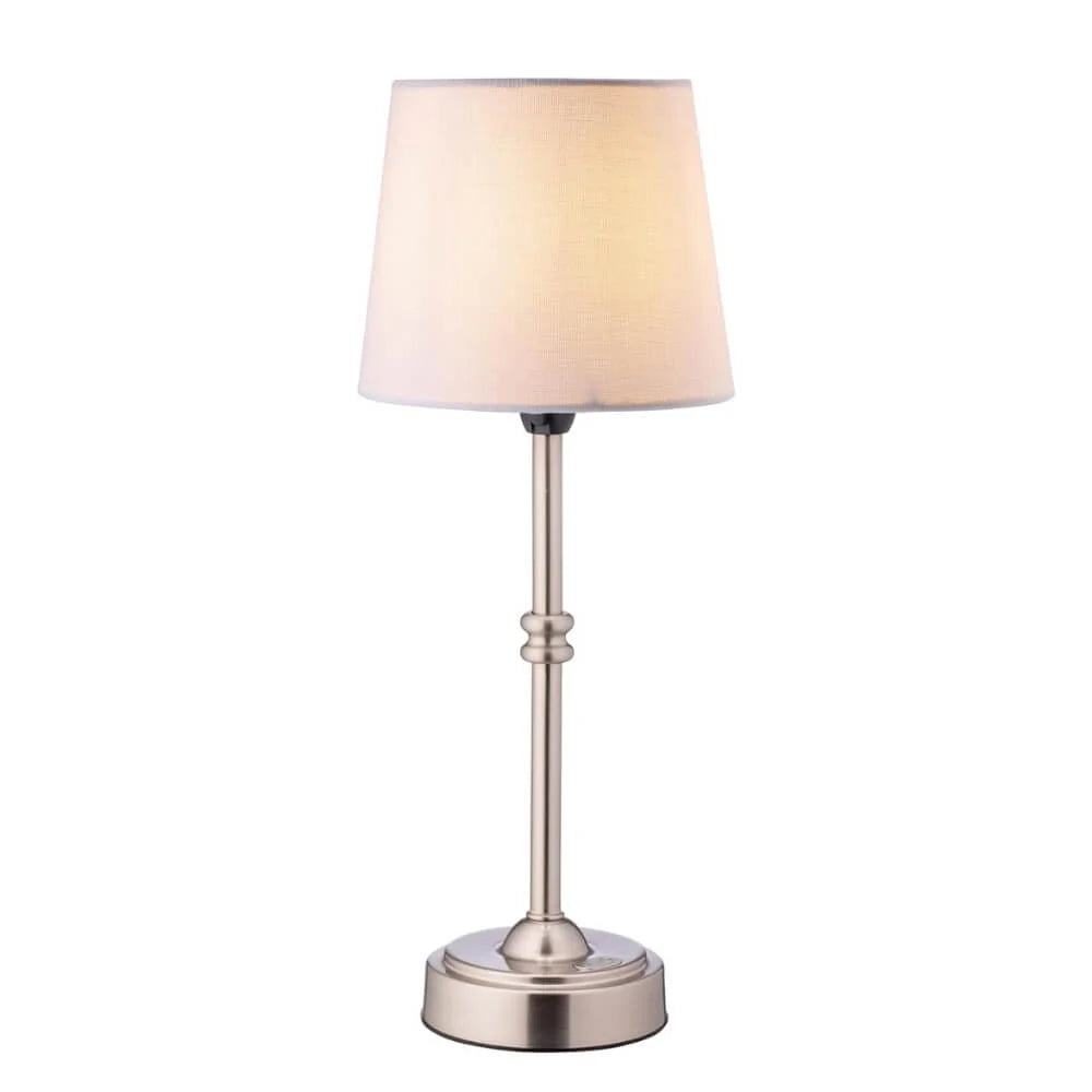 Trådlampa med retro tygskärm