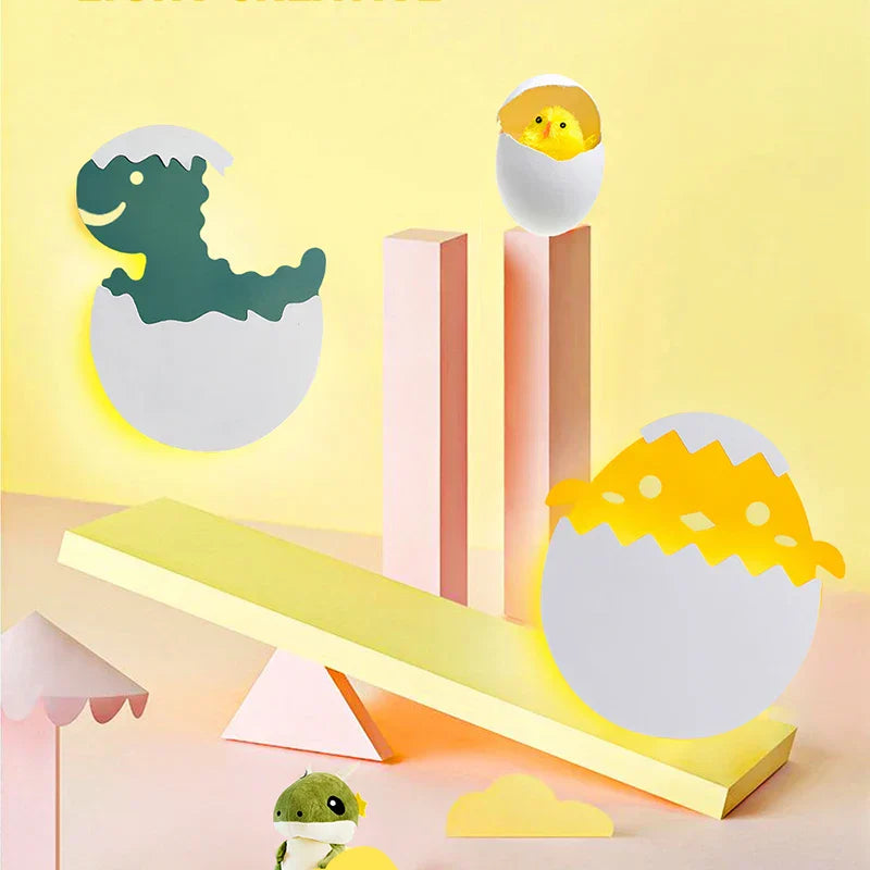 EggLight - Barnväggslampa i äggform - LED-nattlampa för barn- och babyrum