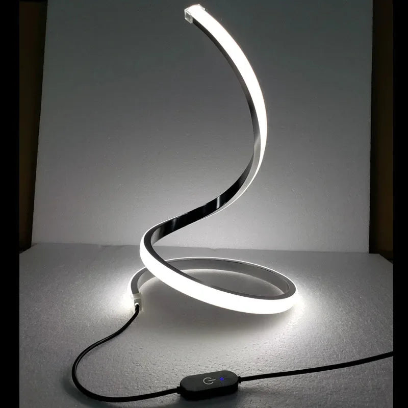 LumiSerpent - LED Bordslampa i Ormsdesign, Dimbar Belysning för Vardagsrum &amp; Sovrum