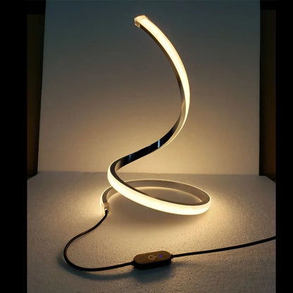 LumiSerpent - LED Bordslampa i Ormsdesign, Dimbar Belysning för Vardagsrum &amp; Sovrum
