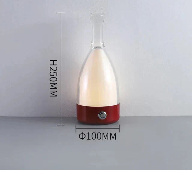 LuxeGlow - Modern Glas Bordslampa med Dimbar LED Belysning