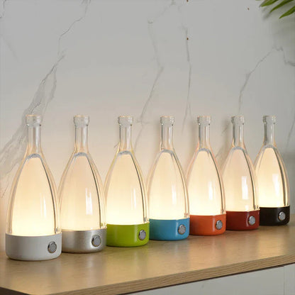 LuxeGlow - Modern Glas Bordslampa med Dimbar LED Belysning