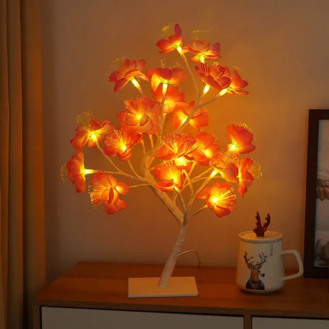 LumiTree - LED Boom Bordslampa – Stämningsfull Dekorativ Belysning för Vardagsrum och Sovrum