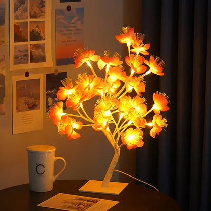 LumiTree - LED Boom Bordslampa – Stämningsfull Dekorativ Belysning för Vardagsrum och Sovrum