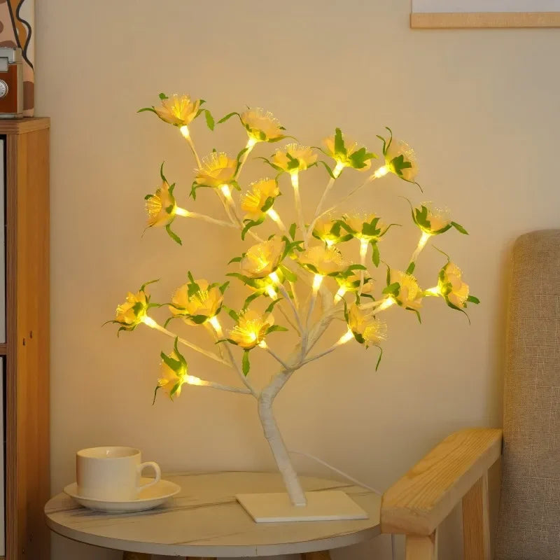 LumiTree - LED Boom Bordslampa – Stämningsfull Dekorativ Belysning för Vardagsrum och Sovrum