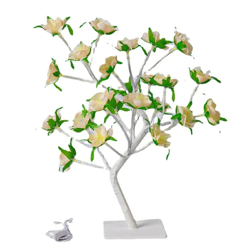 LumiTree - LED Boom Bordslampa – Stämningsfull Dekorativ Belysning för Vardagsrum och Sovrum