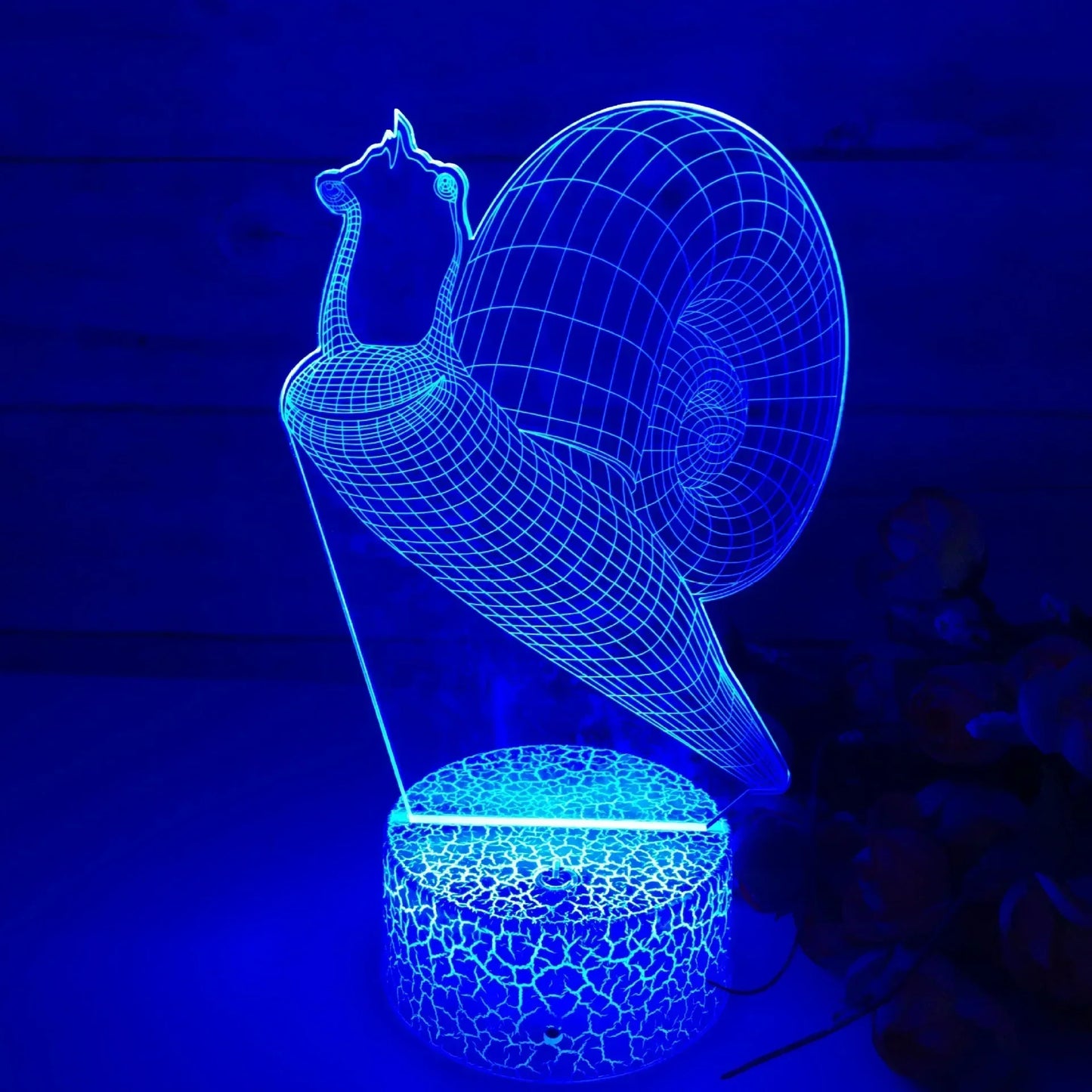 GlowSnail - 3D LED Nattlampa med Färgändring och Dimbart Läge
