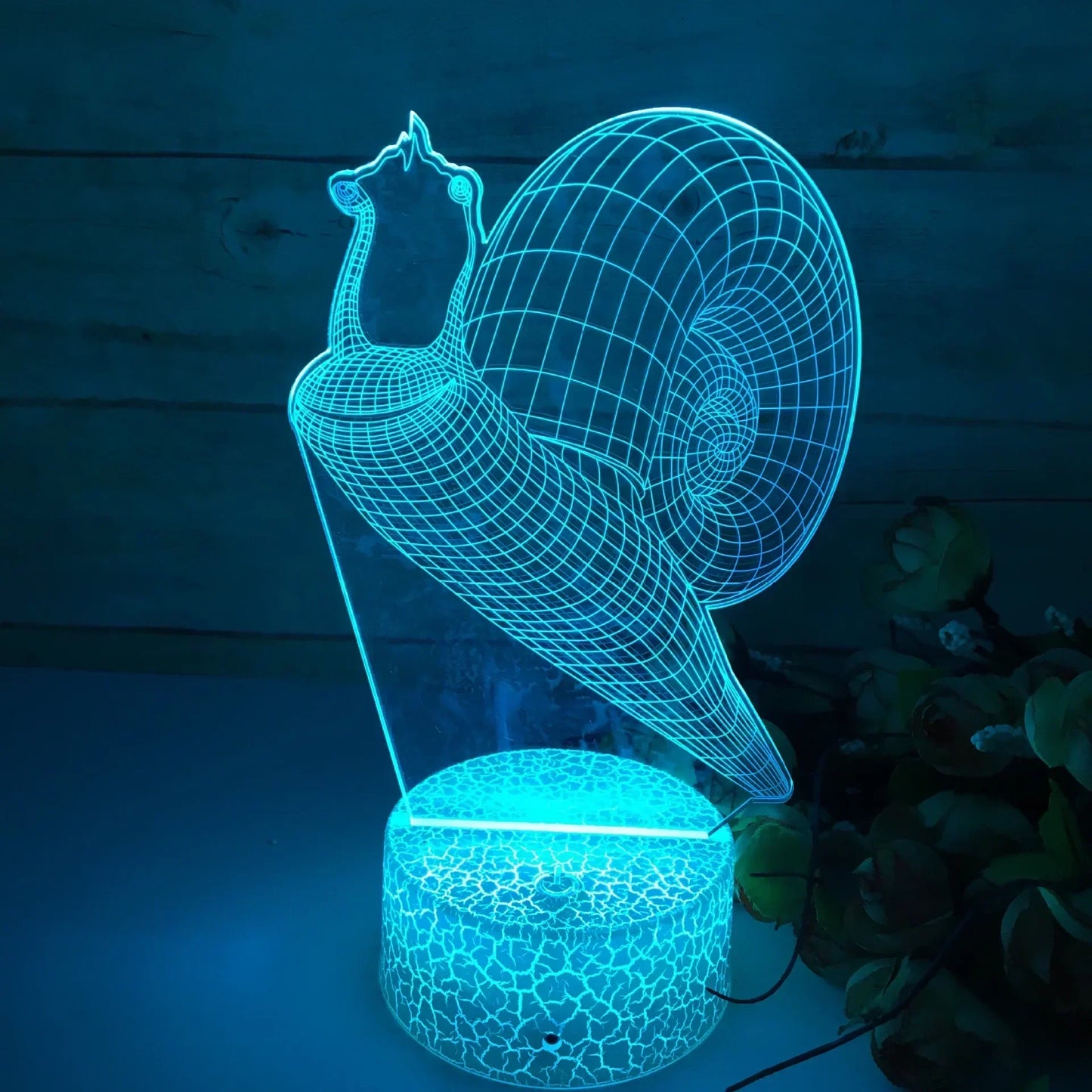 GlowSnail - 3D LED Nattlampa med Färgändring och Dimbart Läge