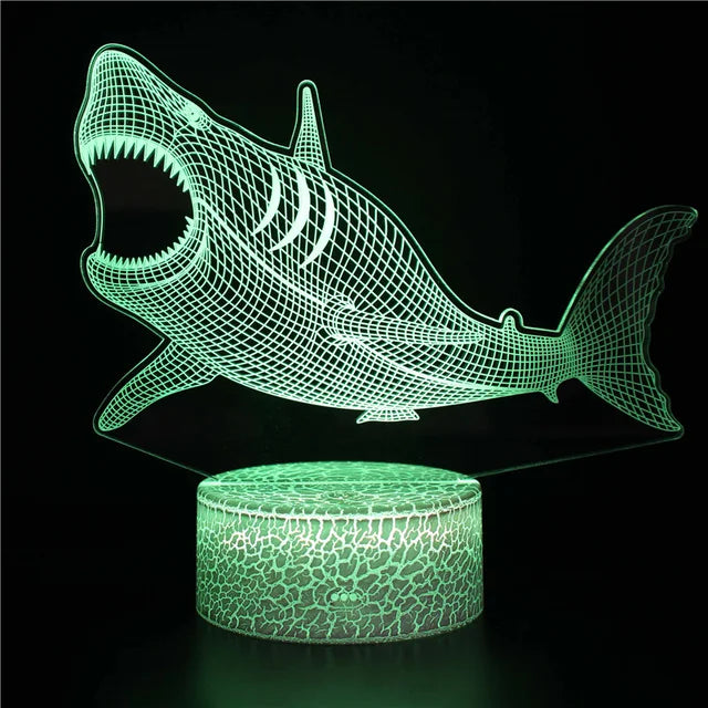AquaGlow – 3D LED Nattlampa med Val Illusion för Barnrum
