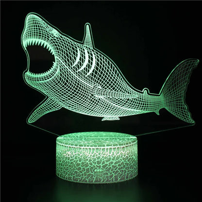 AquaGlow – 3D LED Nattlampa med Val Illusion för Barnrum