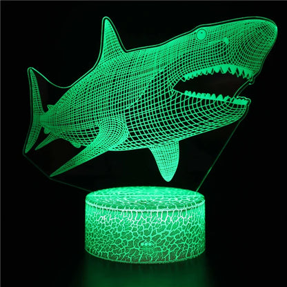 AquaGlow – 3D LED Nattlampa med Val Illusion för Barnrum