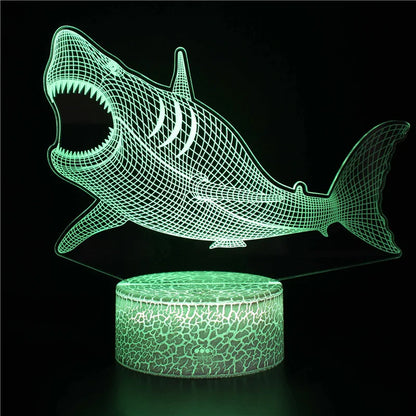 AquaGlow – 3D LED Nattlampa med Val Illusion för Barnrum