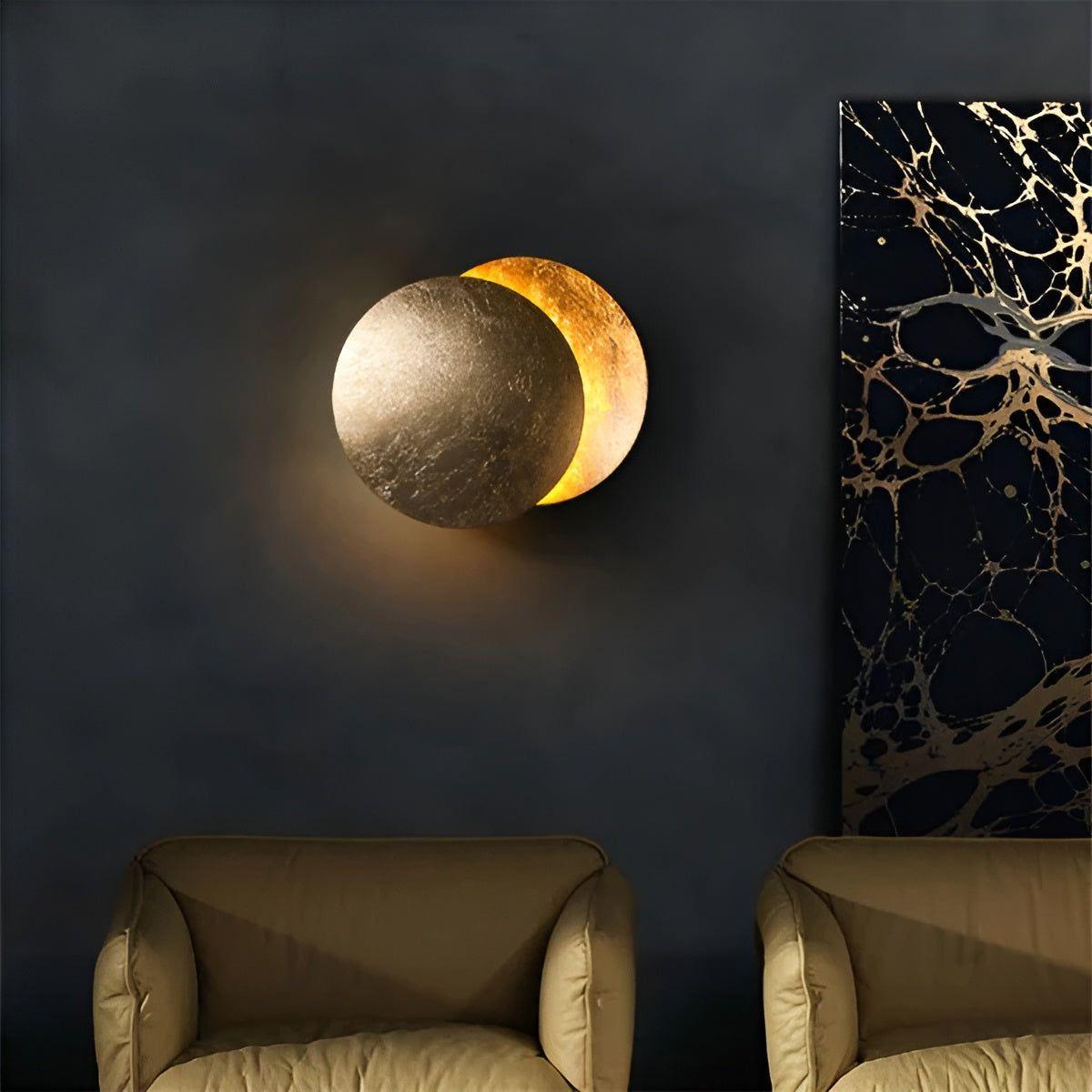 Lunar Shine - Lyxig modern Eclipse-vägglampa för inomhusbruk