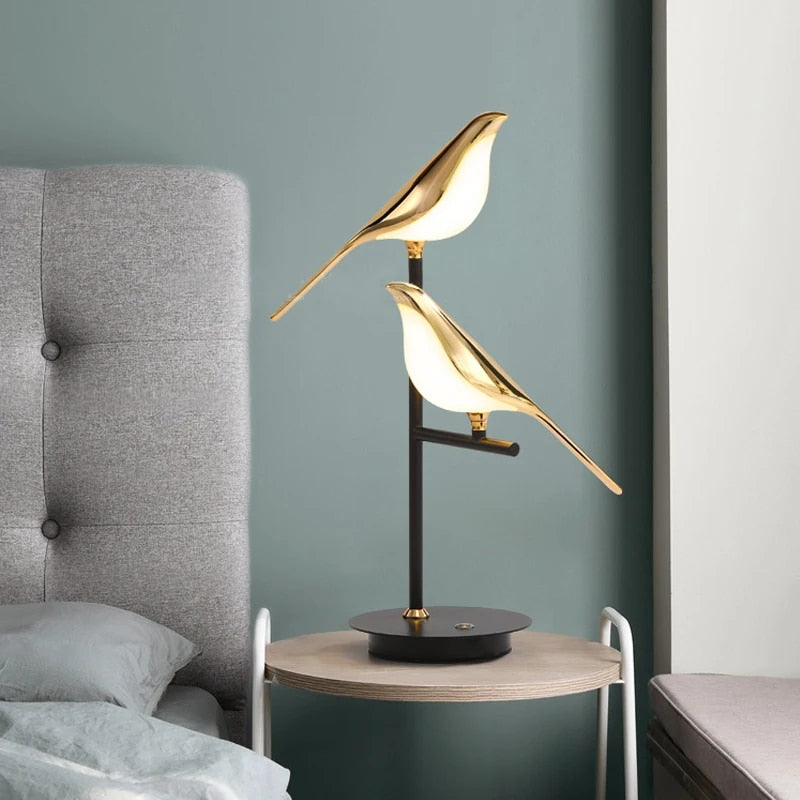 LED Bordslampa Fågel Modern Skulptur