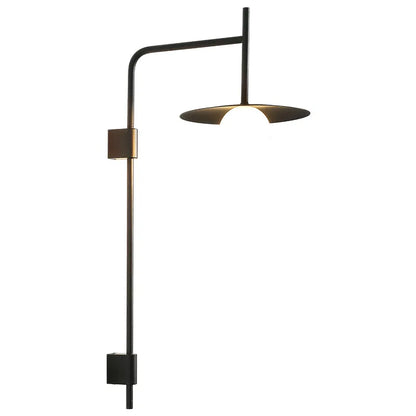 Modern roterbar LED-vägglampa Aralyn – Minimalistisk design i svart