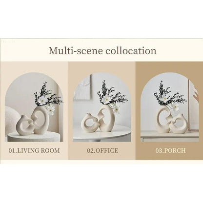 Nordic Bloom - Stiliga Tvistade Vaser Tillverkade av Keramik