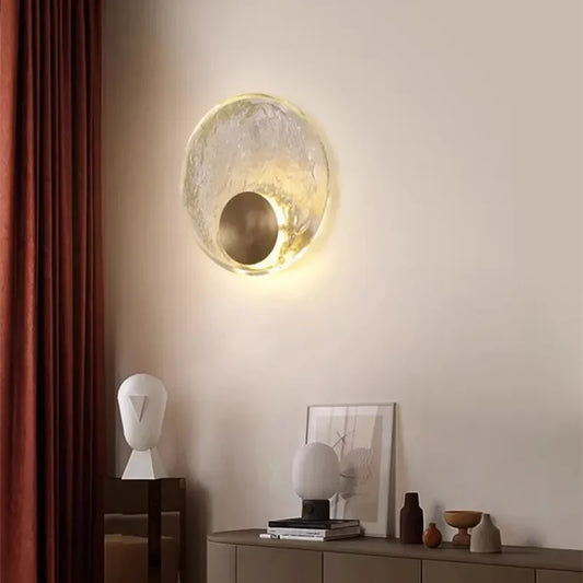 CrystalRing - Elegant LED Ring Vägglampa med Glasdetaljer – Modern Design