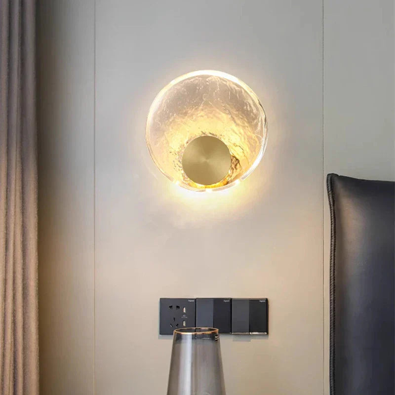 CrystalRing - Elegant LED Ring Vägglampa med Glasdetaljer – Modern Design