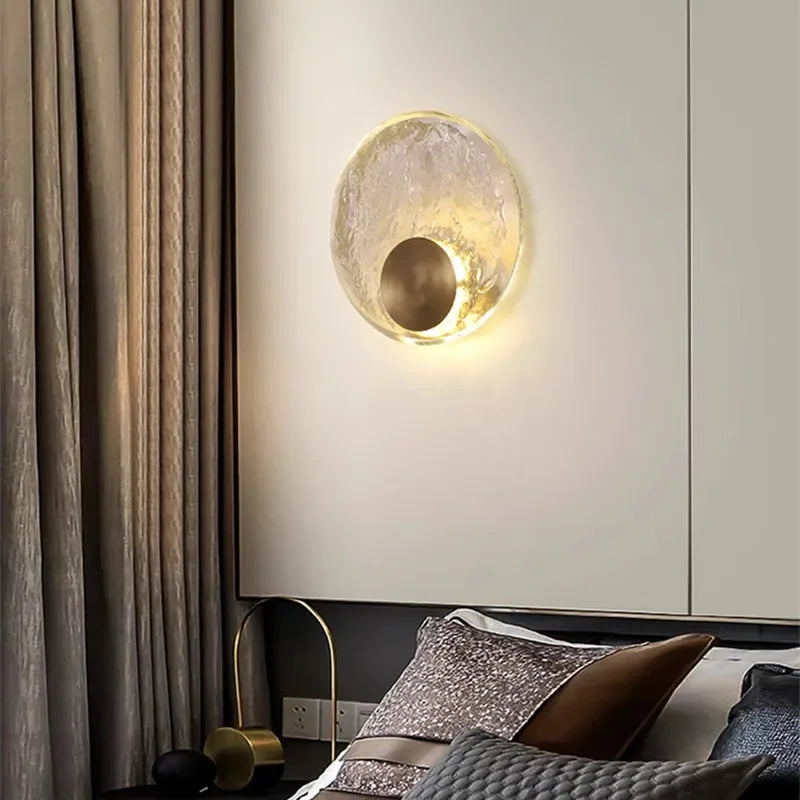 CrystalRing - Elegant LED Ring Vägglampa med Glasdetaljer – Modern Design