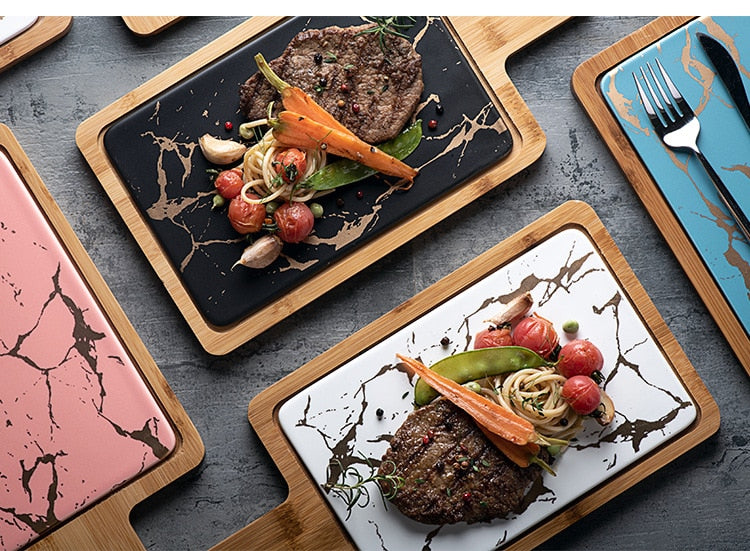 Carvallo – Lyxig Keramisk Serveringsbräda för Stiliga Bordsmoment