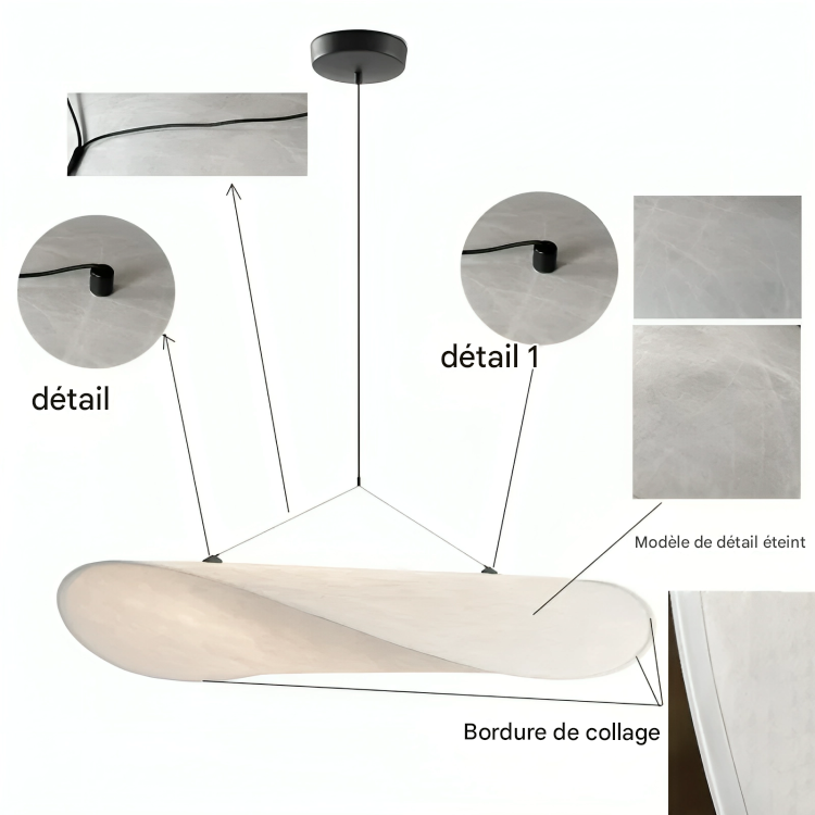 Tygtaklampa med mjukt omgivande ljus