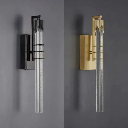 CrystalGold - Elegant LED Vägglampa i Guld Med Kristaller För Vardagsrum &amp; Sovrum