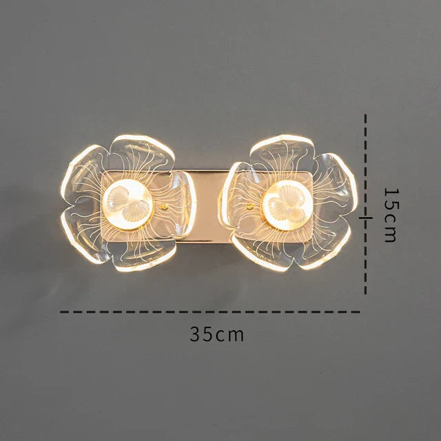 BloomGlow – Blomformad LED Vägglampa för Sovrum & Vardagsrum