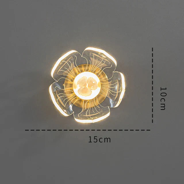 BloomGlow – Blomformad LED Vägglampa för Sovrum & Vardagsrum