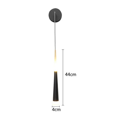 NordicLuxe - Minimalistisk LED-vägglampa i svart för sovrum och vardagsrum