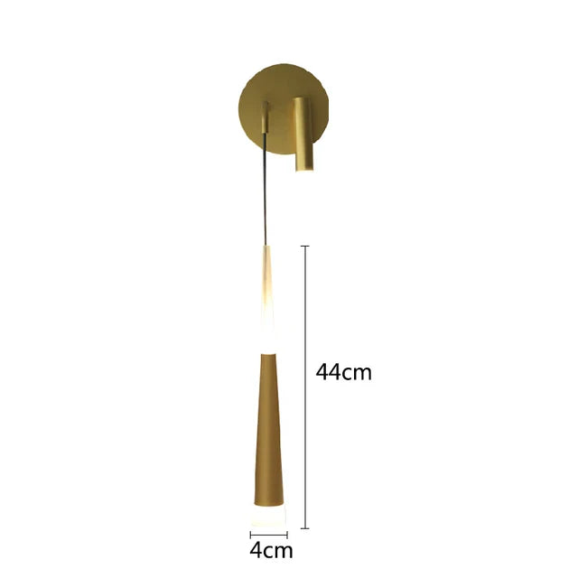 NordicLuxe - Minimalistisk LED-vägglampa i svart för sovrum och vardagsrum
