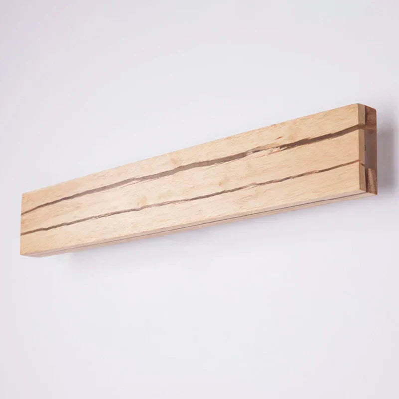 WoodGlow - Modern LED Trä Vägglampa med Sprickdesign Naturlig Belysning