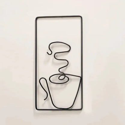 Brew Mood - Ästhetisk Kaffe Metall Väggdekoration
