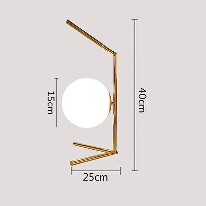 LumeSphere – Dimbar LED Bordslampa med Glaskula för Vardagsrum och Sovrum