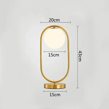 LumeSphere – Dimbar LED Bordslampa med Glaskula för Vardagsrum och Sovrum