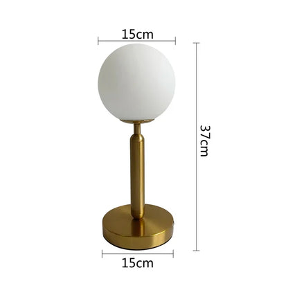 LumeSphere – Dimbar LED Bordslampa med Glaskula för Vardagsrum och Sovrum