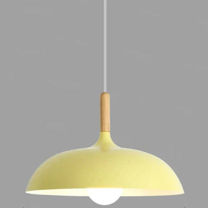 Skandinavisk Pendellampa | Ek &amp; Järn | Justerbar Höjd | E27 Lampa | Minimalistisk Nordisk Design