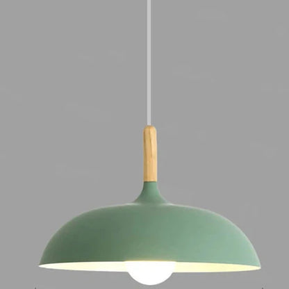 Skandinavisk Pendellampa | Ek &amp; Järn | Justerbar Höjd | E27 Lampa | Minimalistisk Nordisk Design