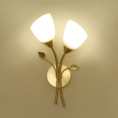 LeafGlow - Järnvägglampa i Vintage Stil med Bladmotiv – LED-lampa