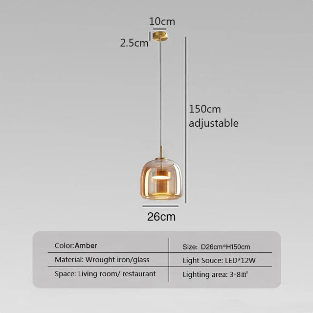 TransparantLicht - Minimalistisk Glas Hänglampa