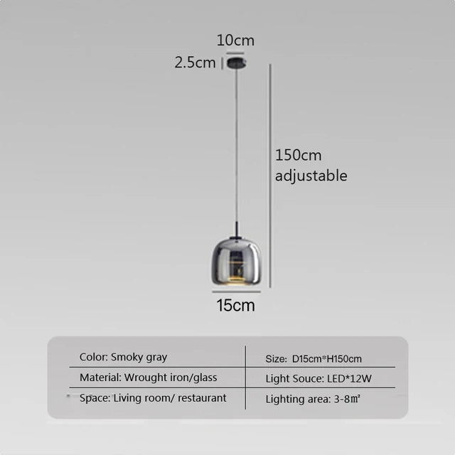 TransparantLicht - Minimalistisk Glas Hänglampa