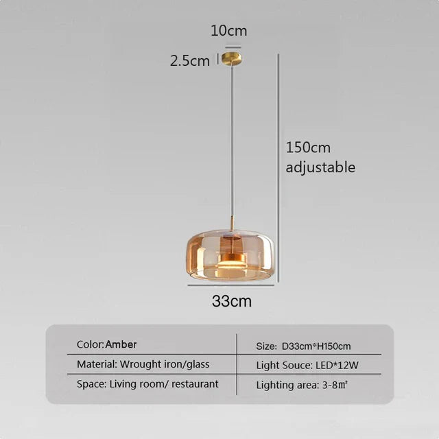 TransparantLicht - Minimalistisk Glas Hänglampa