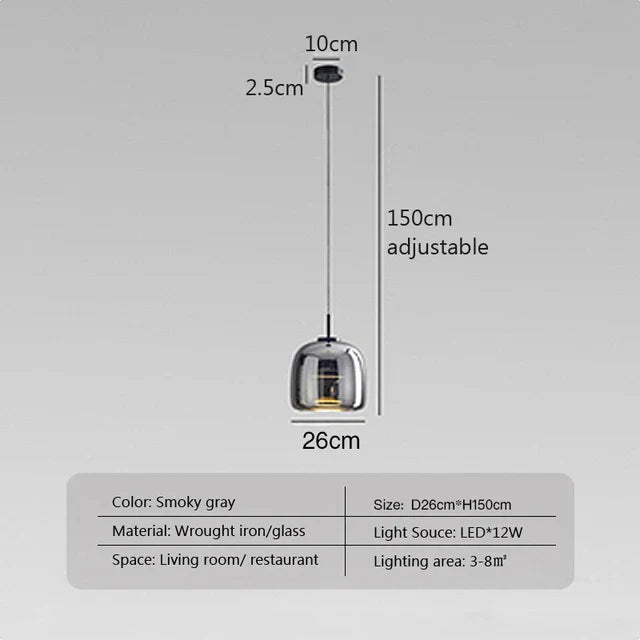TransparantLicht - Minimalistisk Glas Hänglampa