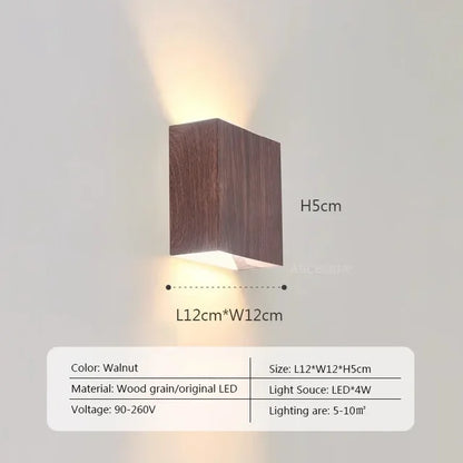 LumiOak - Trä Vägglampa