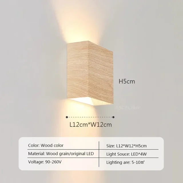 LumiOak - Trä Vägglampa