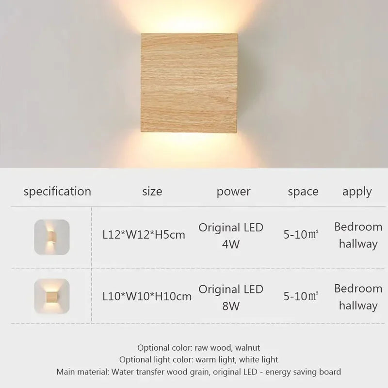 LumiOak - Trä Vägglampa