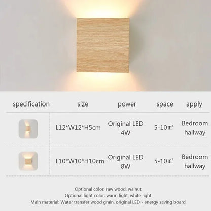 LumiOak - Trä Vägglampa