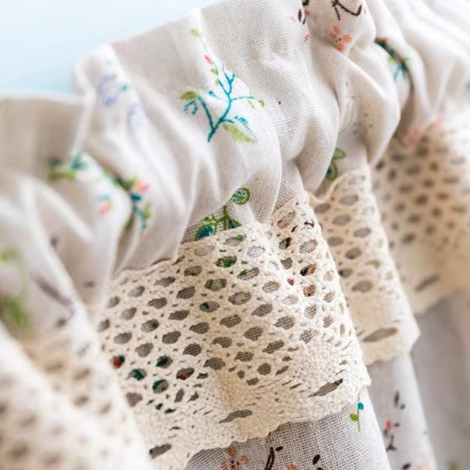 Nordic Bloom Kök Skåp Gardin