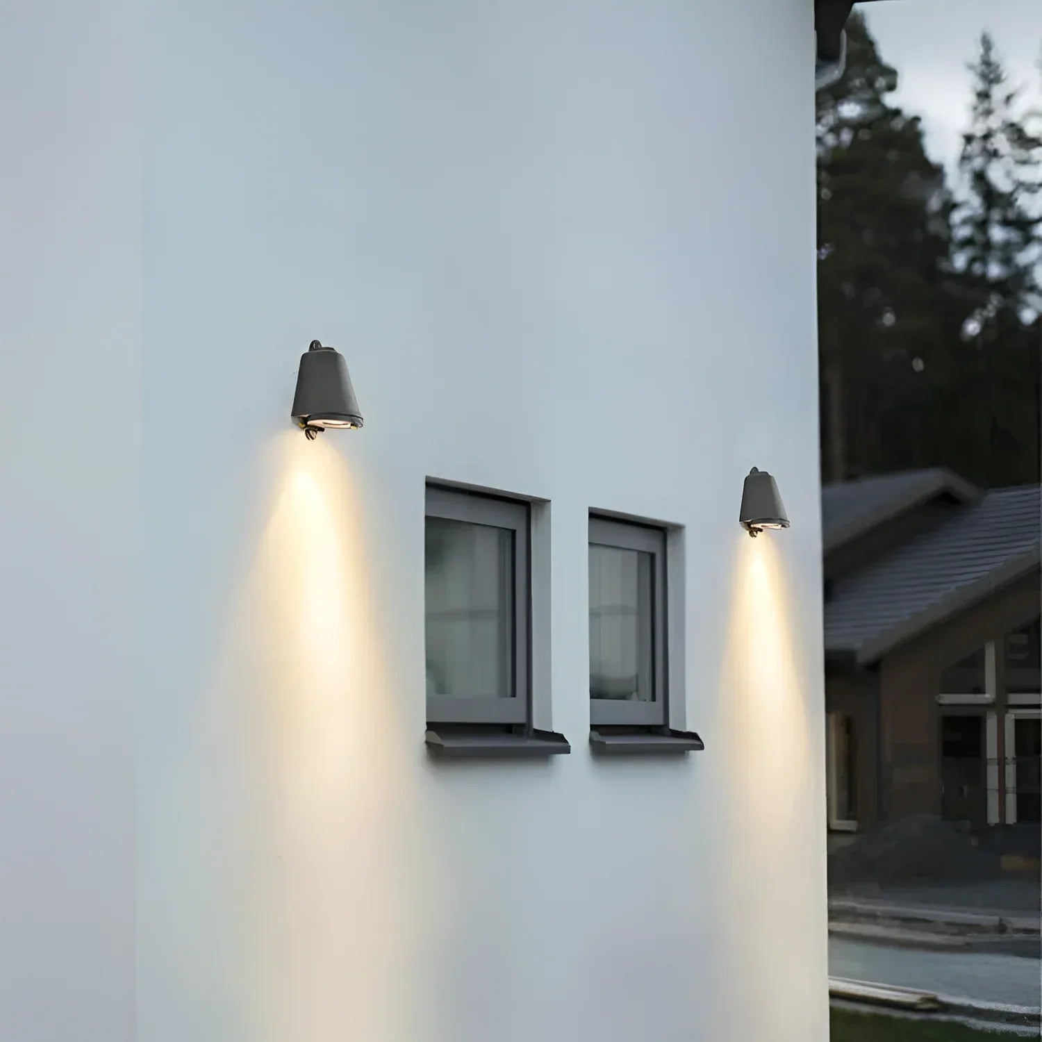 Minimalistisk LED-utomhusvägglampa i aluminium – väderbeständig